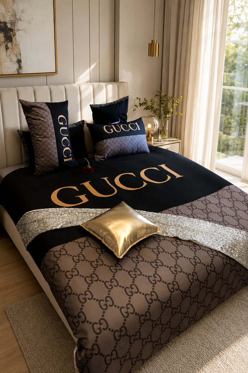 Luxury Designer Bedding Set - 3D Duvet Cover for Modern Bedroom