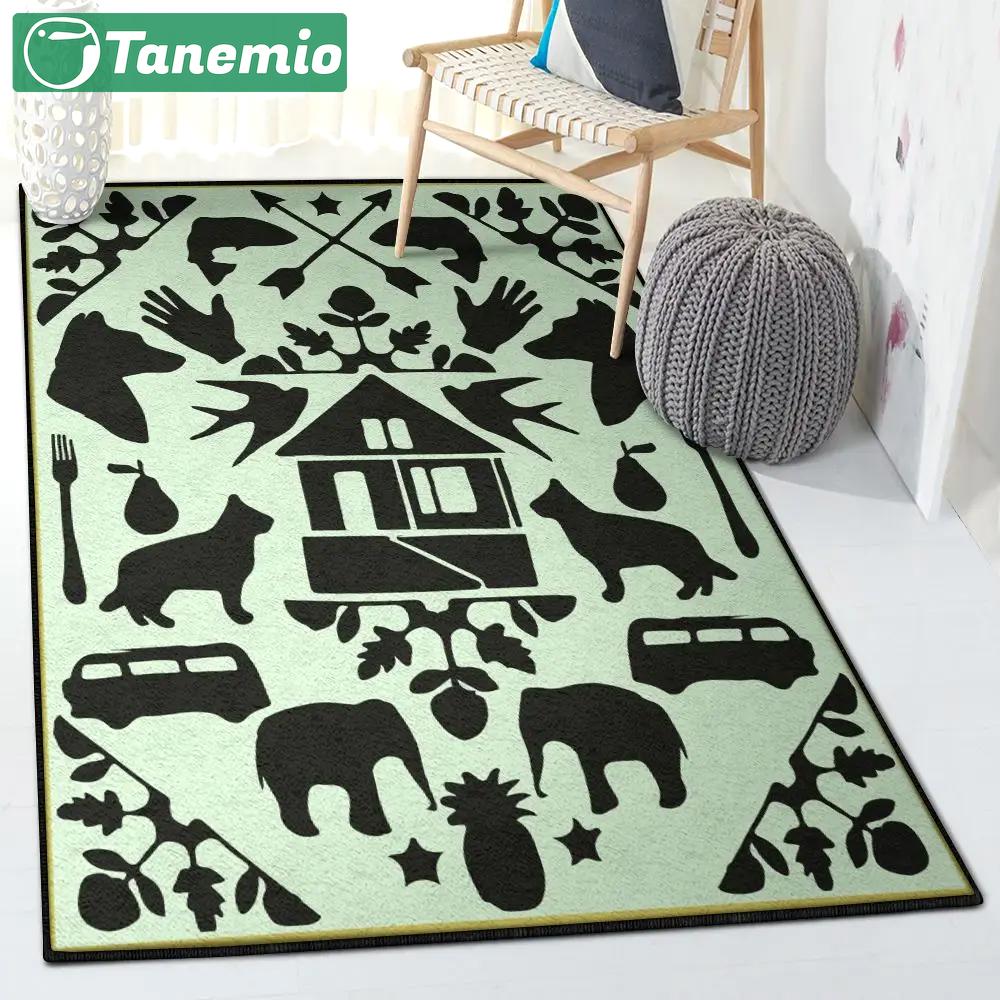 Mammal washable rugs, animals rug Rectangle Rug