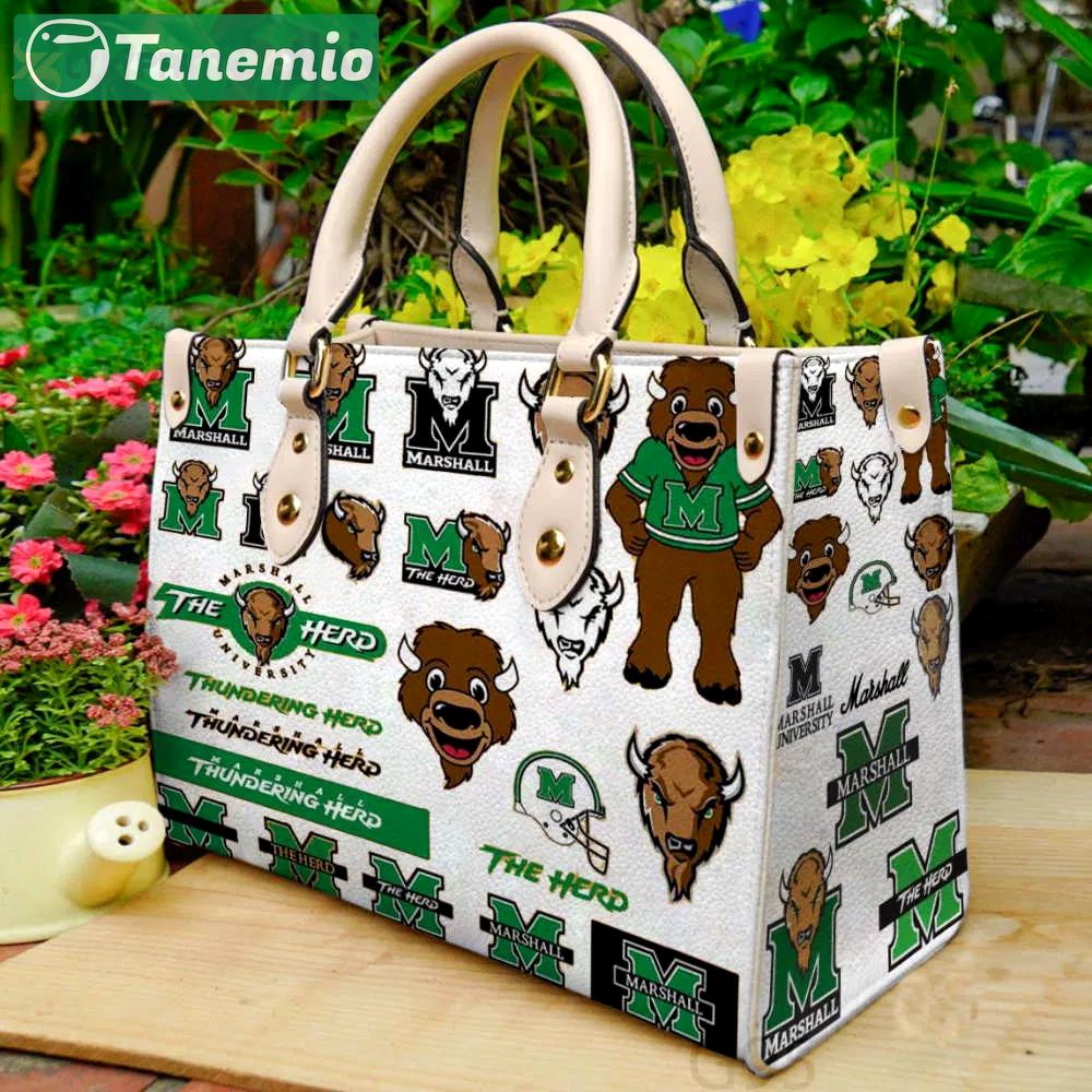 Marshall thundering herd leather handbag for women gift 2562 Women Leather Hand Bag