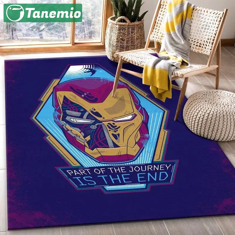 Marvel avengers ironman part of the journey is the end area rug living room and bed room rug rug regtangle carpet floor decor home decor Rectangle Rug
