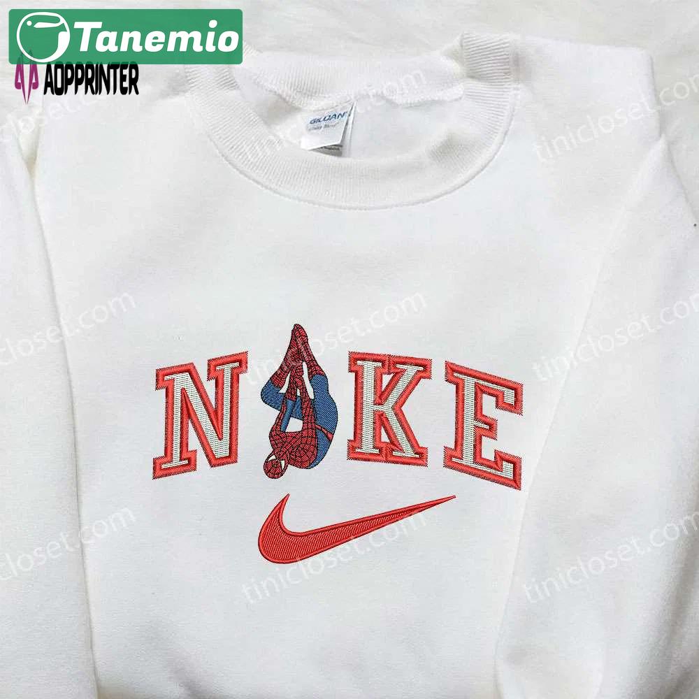 Marvel embroidered shirt hoodie & sweatshirt: nike x hanging spider-man design Embroidered Shirt