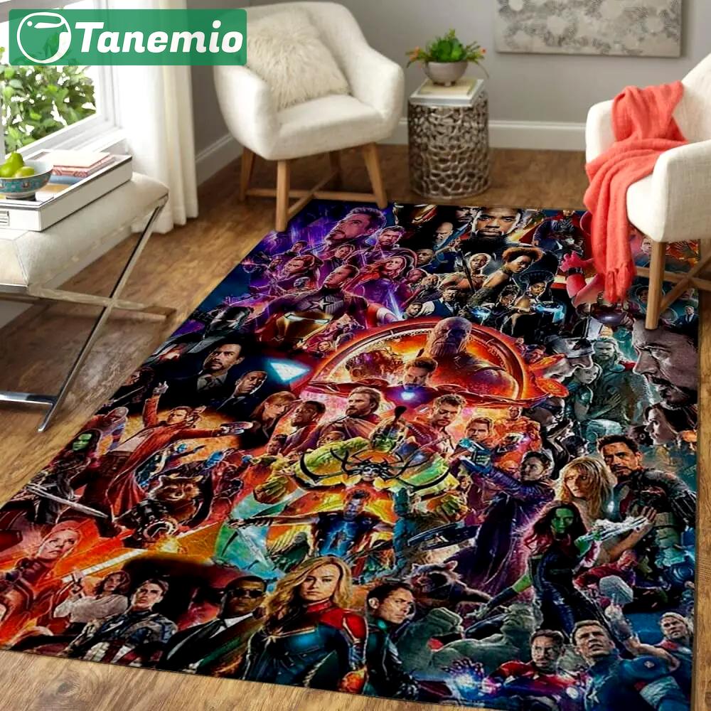 Marvel superhero area rug all in one movie rug regtangle carpet floor decor home decor Rectangle Rug
