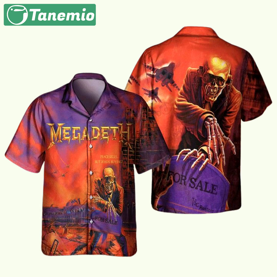Megadeth peace sells but whos buying 1986 unisex hawaiian shirt Hawaii Shirt Shorts & Flip Flops