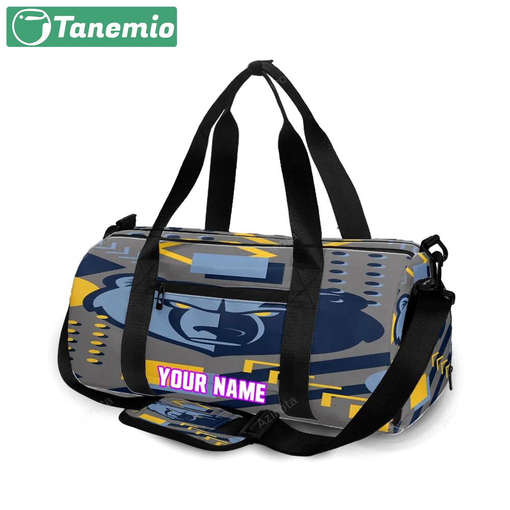 Memphis grizzlies emblem shape personalized name travel bag gym bag 1317 Travel Bag