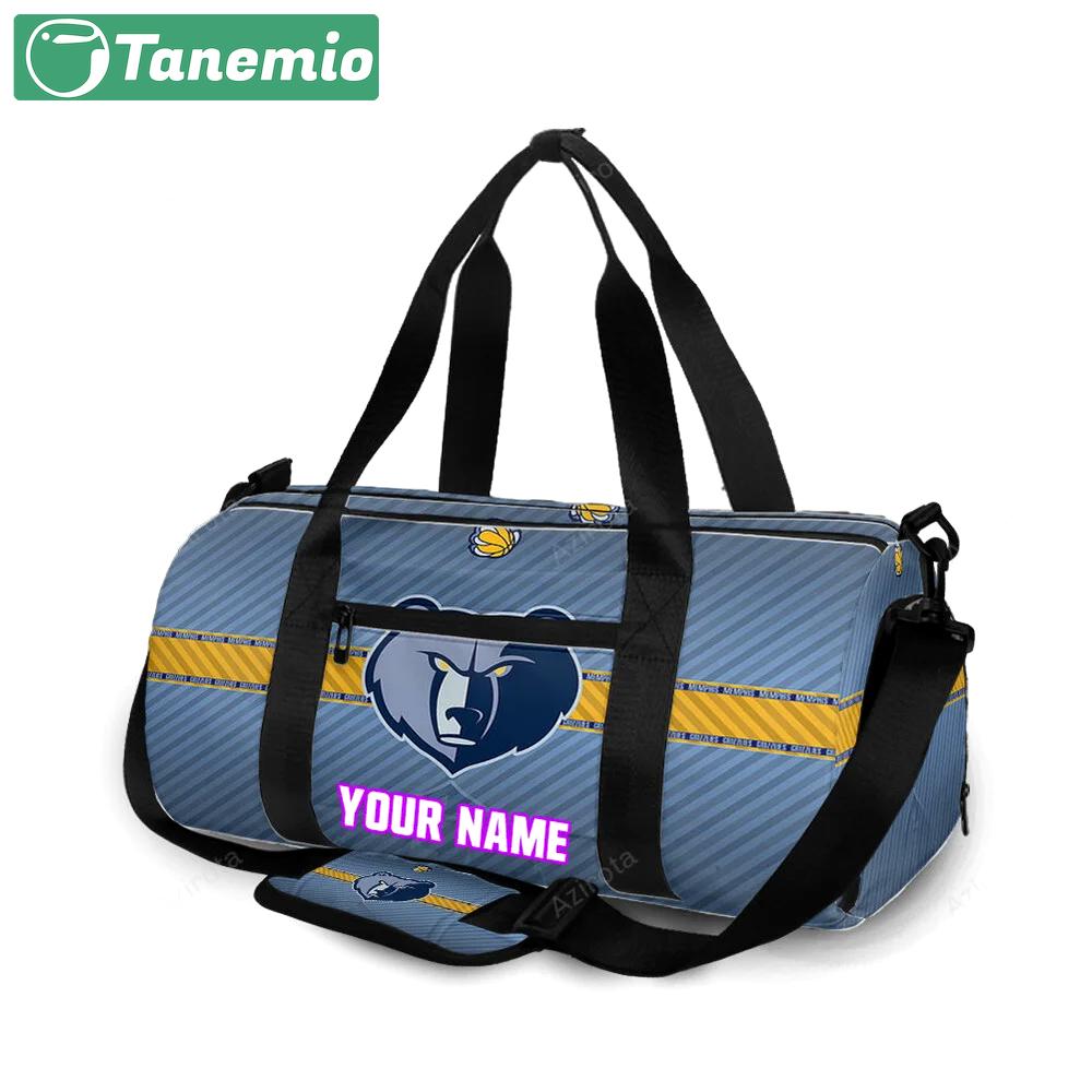Memphis grizzlies emblem texture v2 personalized name travel bag gym bag 1569 Travel Bag