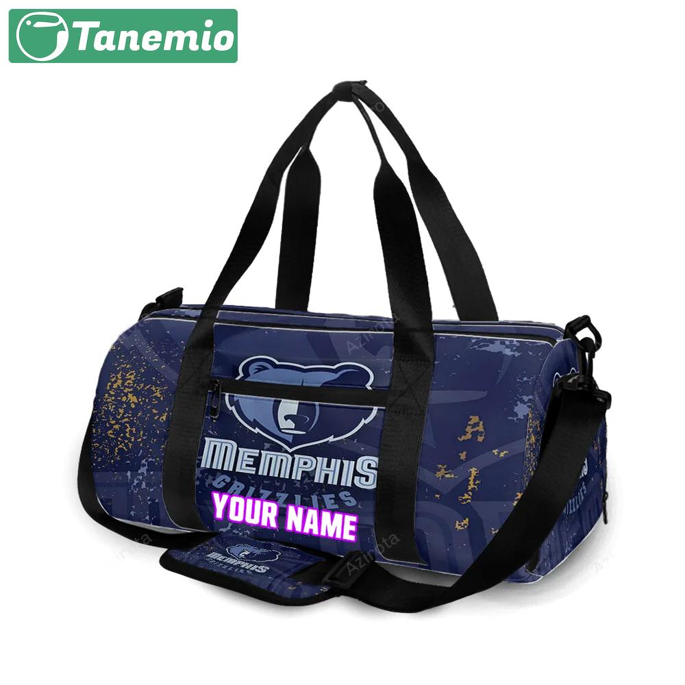 Memphis grizzlies emblem v4 personalized name travel bag gym bag 1816 Travel Bag
