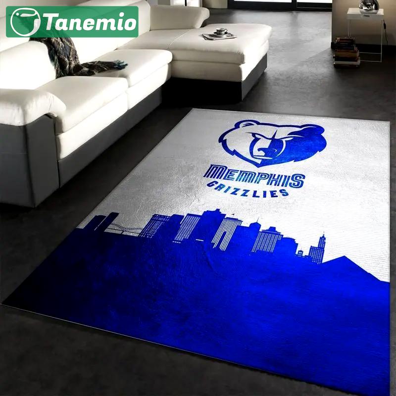 Memphis grizzlies nba 3 area rug living room bedroom rug regtangle carpet Rectangle Rug