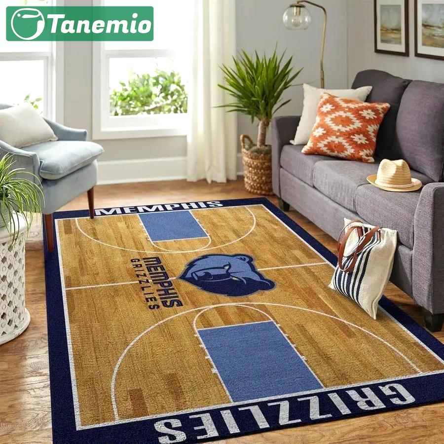 Memphis grizzlies nba basketball carpet living room rug regtangle carpet v4600 Rectangle Rug