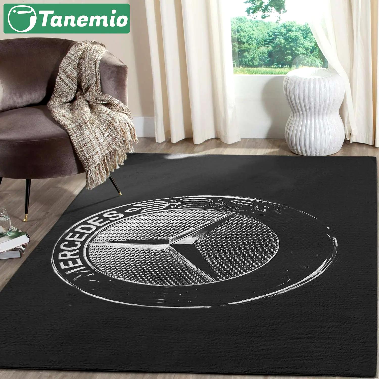 Mercedes logo supercars area rugs living room carpet fn161201 rug regtangle carpet floor decor home decor Rectangle Rug