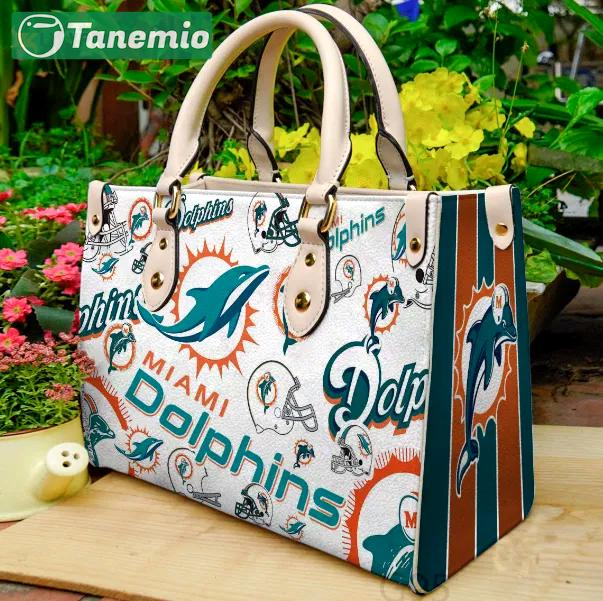 Miami dolphins 3 leather handbag gift for women 2899 Women Leather Hand Bag