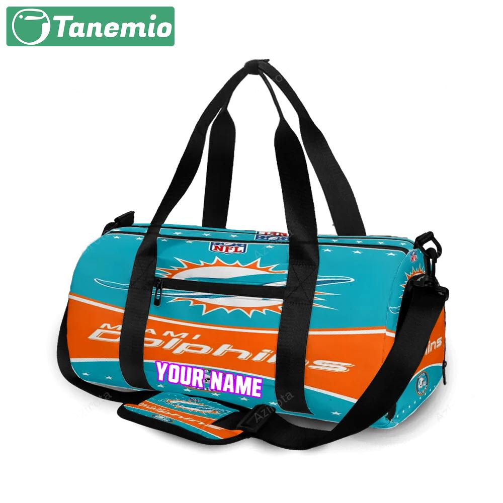 Miami dolphins logo 13 personalized name travel bag gym bag 1669 Travel Bag