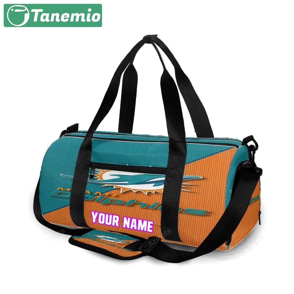 Miami dolphins logo 9 personalized name travel bag gym bag 1538 Travel Bag
