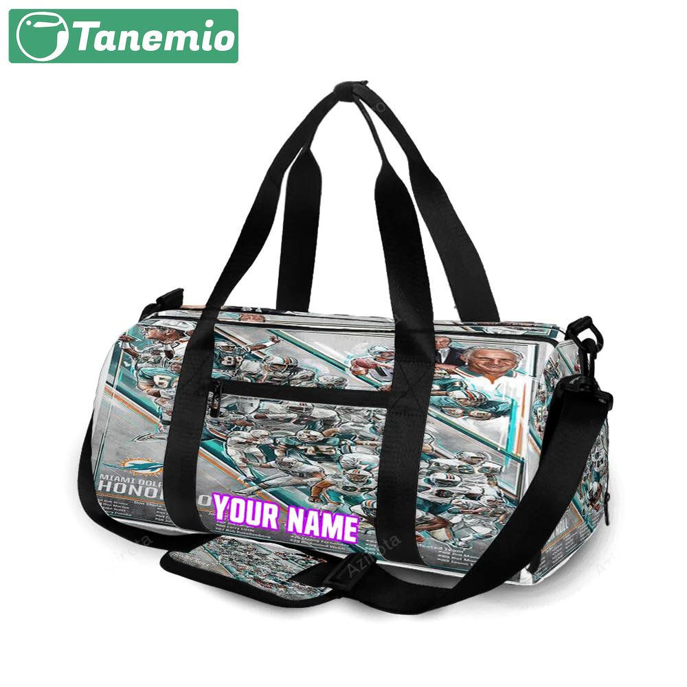 Miami dolphins players9 personalized name travel bag gym bag 128 Travel Bag