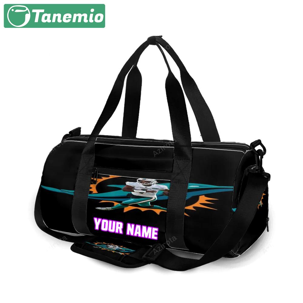 Miami dolphins tua tagovailoa4 personalized name travel bag gym bag 579 Travel Bag