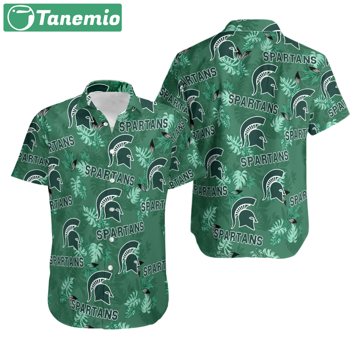 Michigan state spartans hawaiian shirt Hawaii Shirt Shorts & Flip Flops