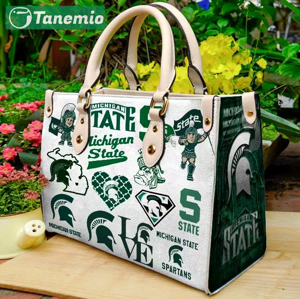 Michigan state spartans leather handbag gift for women 2902 Women Leather Hand Bag