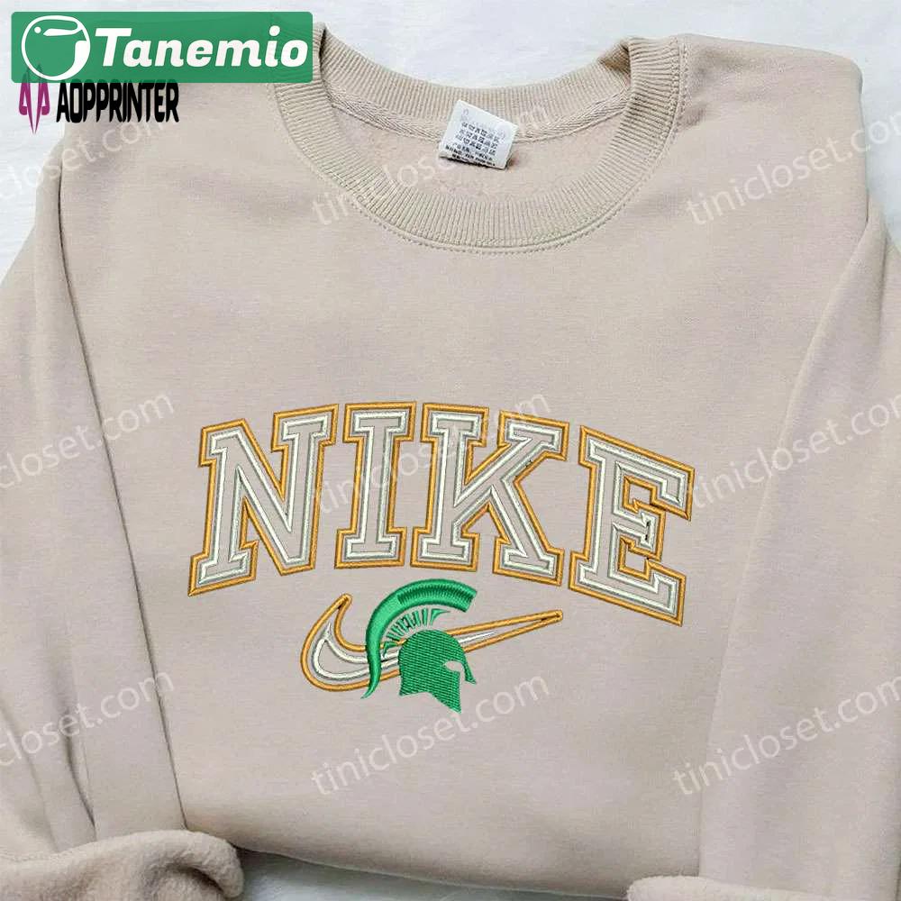 Michigan state spartans nike embroidered sweatshirt – ncaa sport shirt Embroidered Shirt