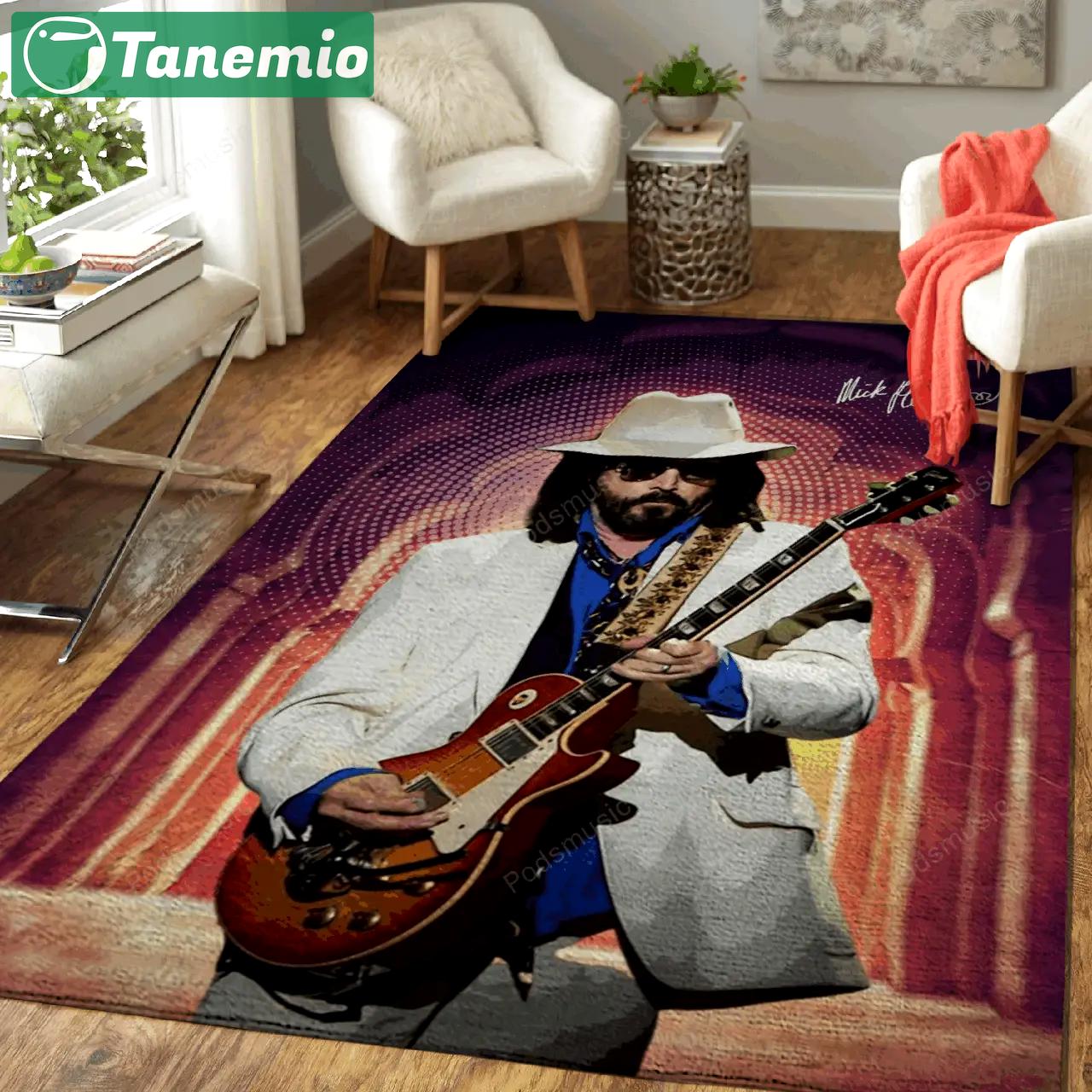 Mick fleetwood music art for fans area rug living room carpet rug regtangle carpet floor decor home decor Rectangle Rug