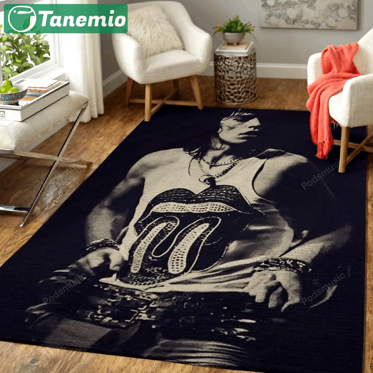 Mick jagger look music artist art for fans area rug living room carpet rug regtangle carpet floor decor home decor Rectangle Rug