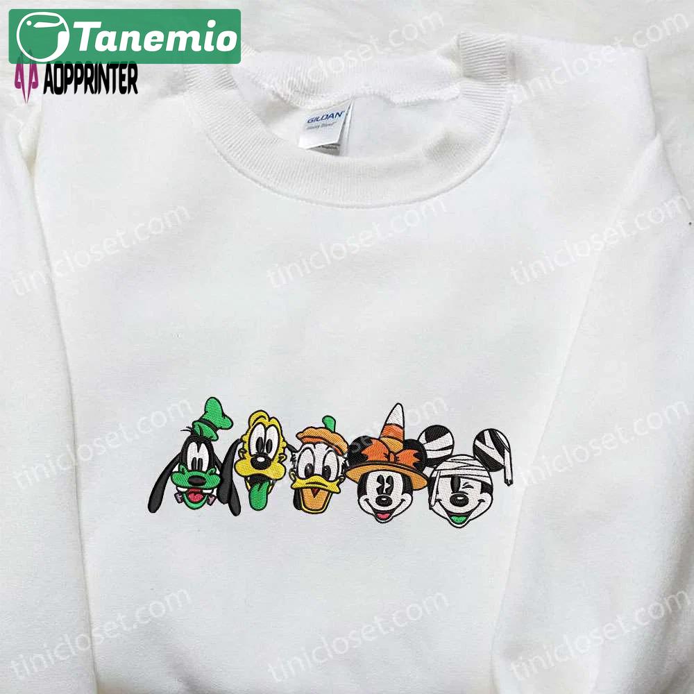 Mickey & friends halloween embroidered hoodie: the best disney sweatshirt for halloween lovers Embroidered Shirt