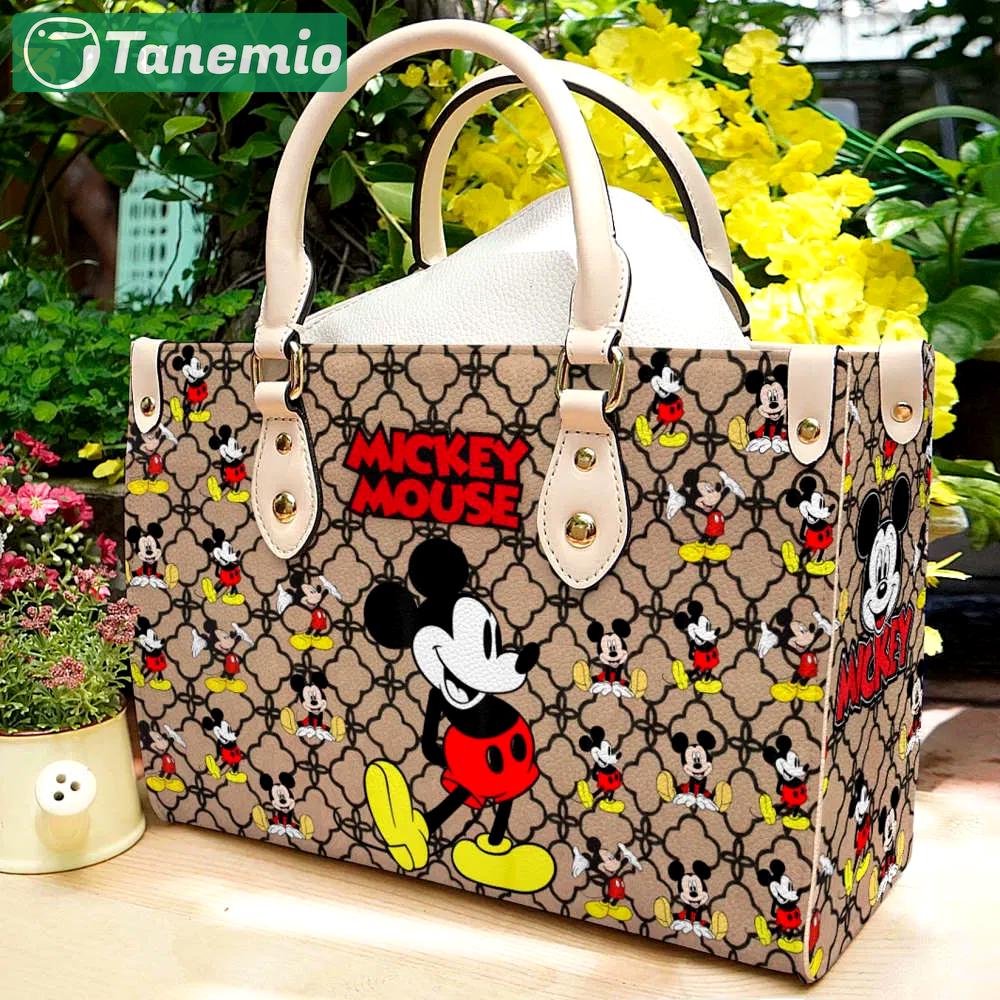 Mickey mouse leather handbag gift for women 4112 Women Leather Hand Bag