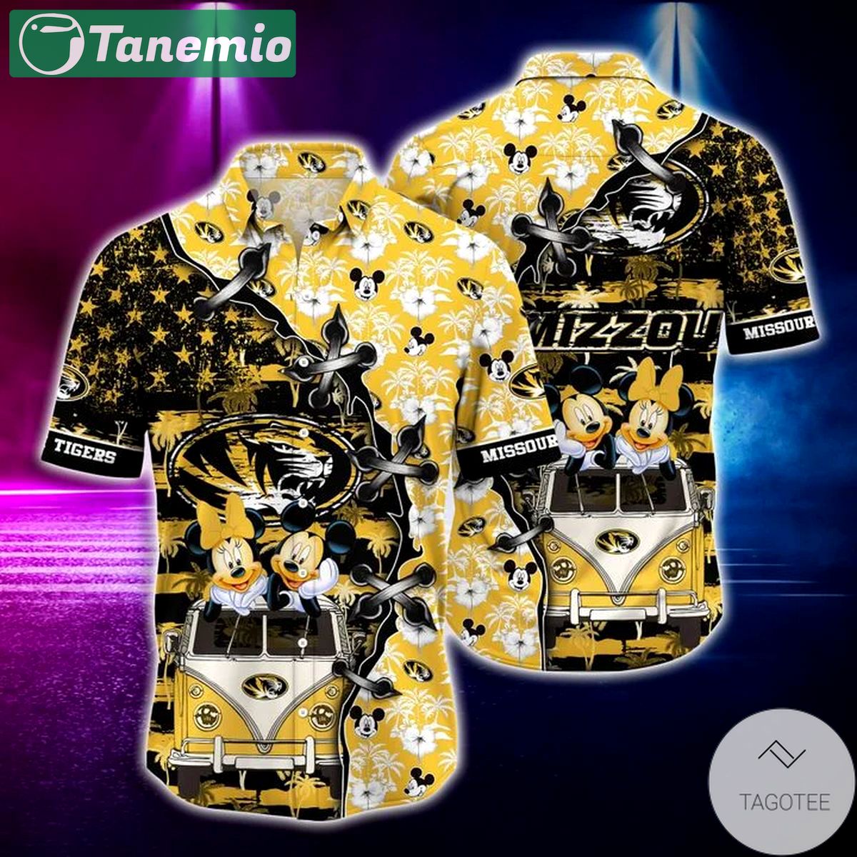 Mickey mouse missouri tigers ncaa hawaiian shirt Hawaii Shirt Shorts & Flip Flops