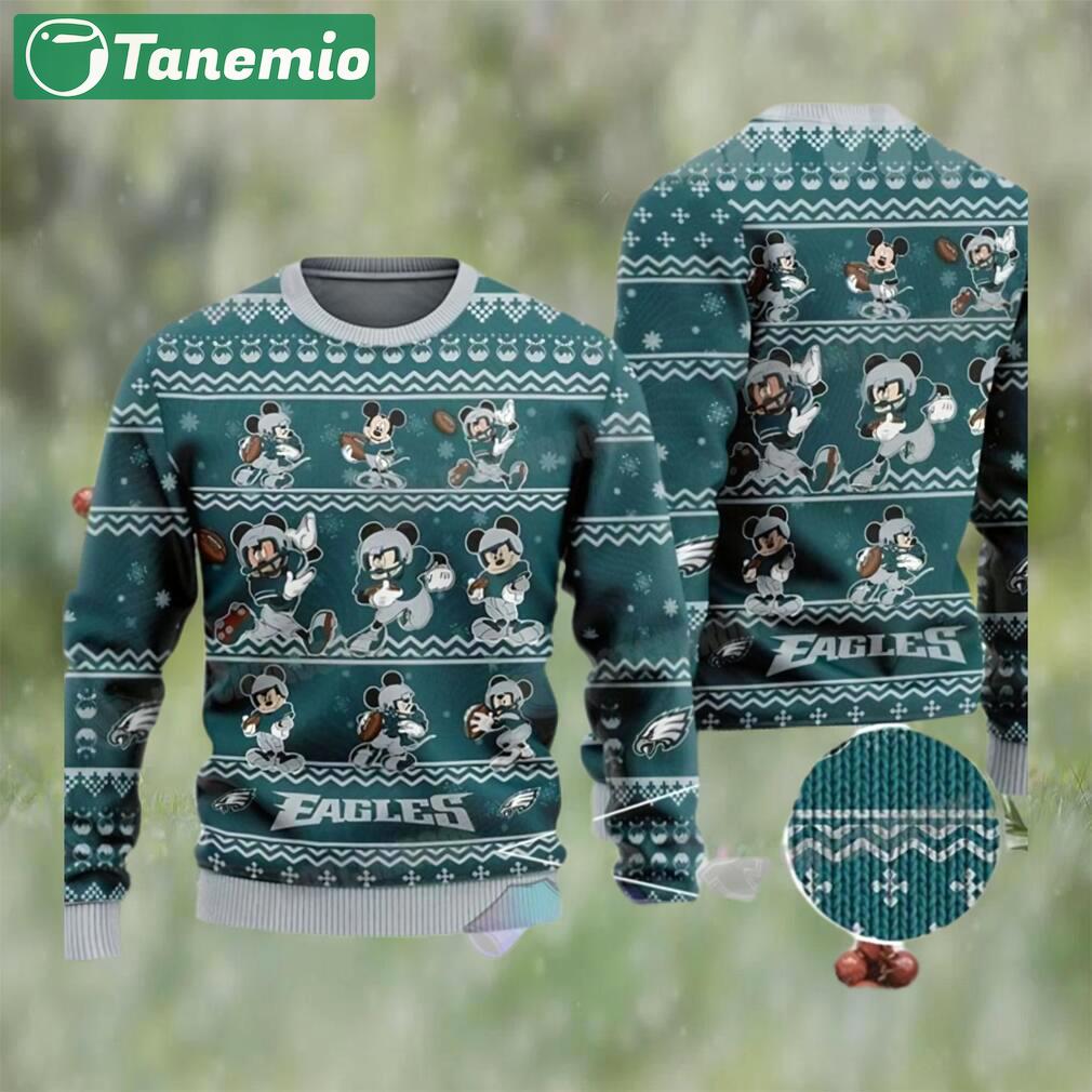 Mickey mouse nfl philadelphia football ugly christmas sweater eagles gifts Christmas Ugly Sweater