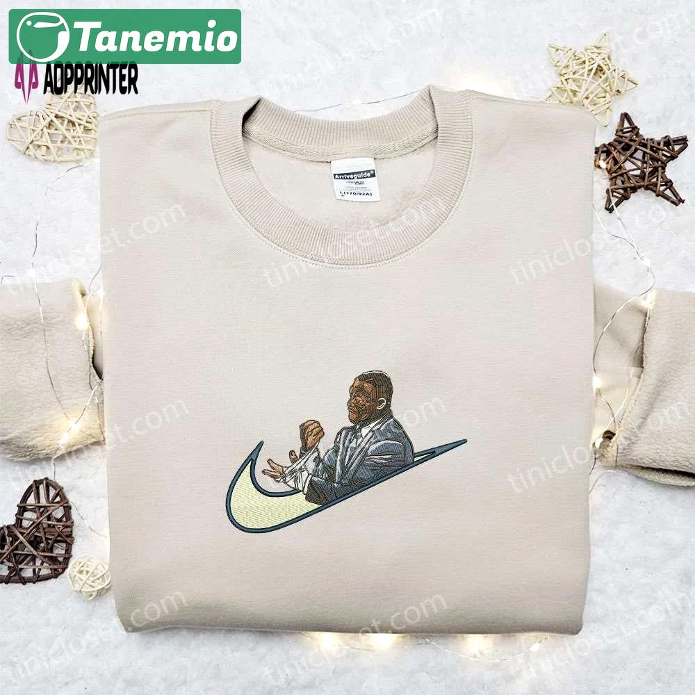 Mike tyson x nike embroidered shirt hoodie and t-shirt – celebrity sports apparel Embroidered Shirt