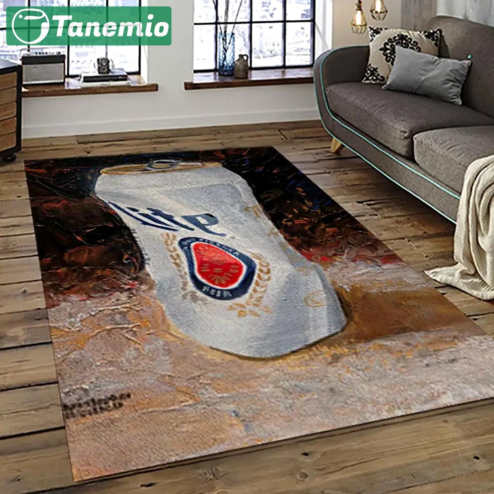 Miller lite american style beer retangle carpet area rug home decor gift best present for friends ml19 Rectangle Rug