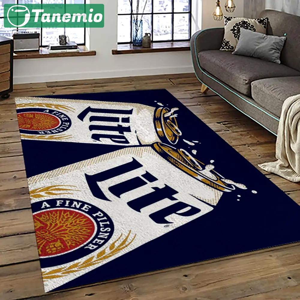 Miller lite american style beer retangle carpet area rug home decor gift best present for friends ml39 Rectangle Rug