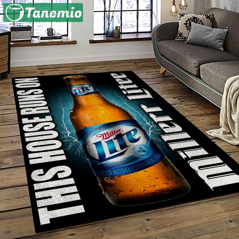 Miller lite american style beer retangle carpet area rug home decor gift best present for friends ml49 Rectangle Rug
