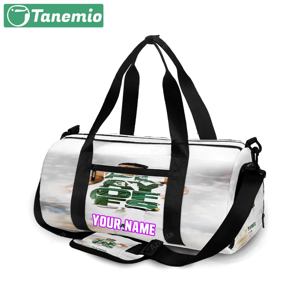 Milwaukee bucks 34 giannis antetokounmpo v26 personalized name travel bag gym bag 2075 Travel Bag