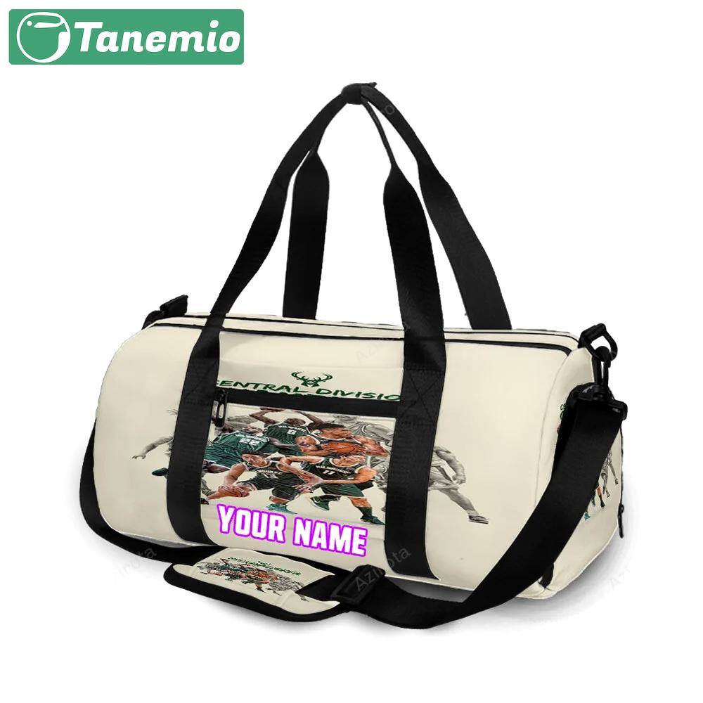Milwaukee bucks central division champions v10 personalized name travel bag gym bag 617 Travel Bag