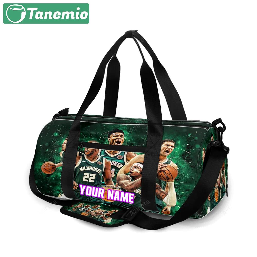 Milwaukee bucks players v15 personalized name travel bag gym bag 1774 Travel Bag