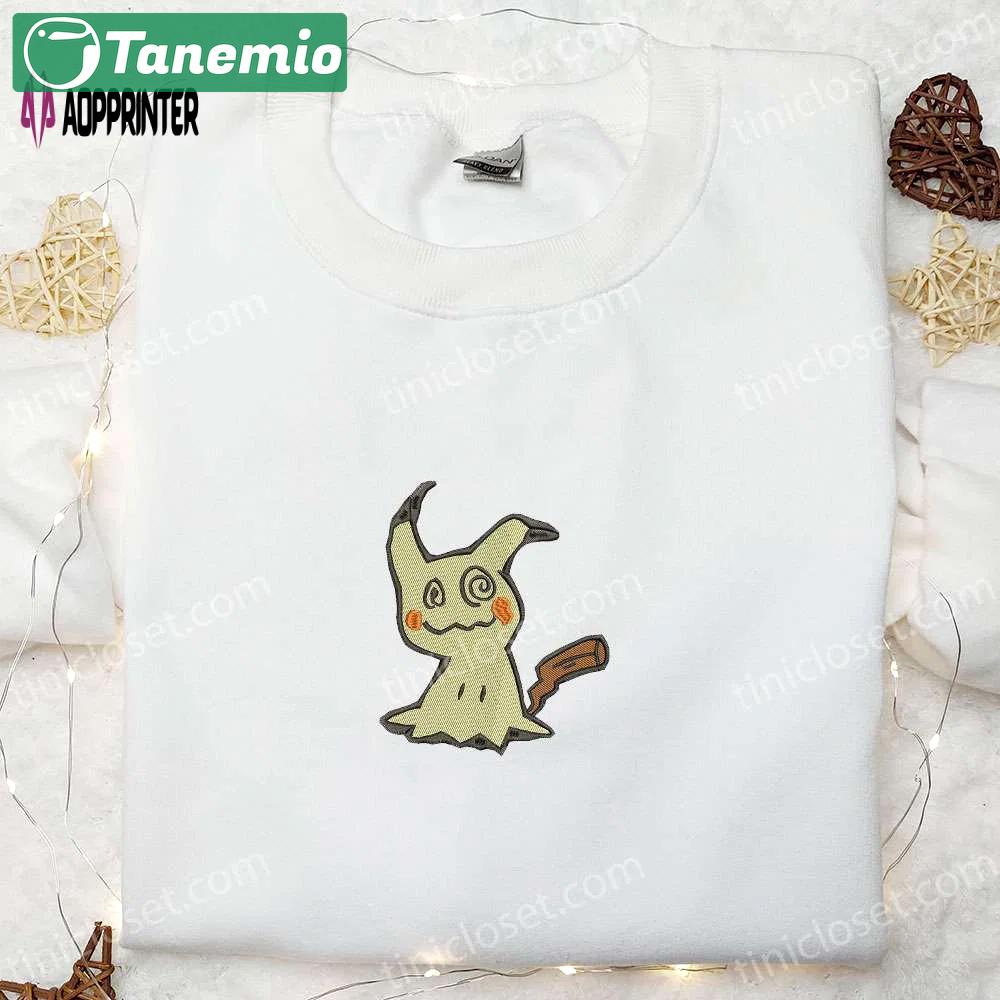 Mimikyu pokemon embroidered shirt sweatshirt & anime hoodie: unique stylish & high-quality Embroidered Shirt