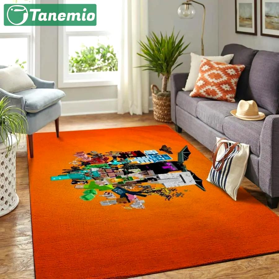 Minecraft area rug living room rug home decor video game gfd 1912071 Rectangle Rug