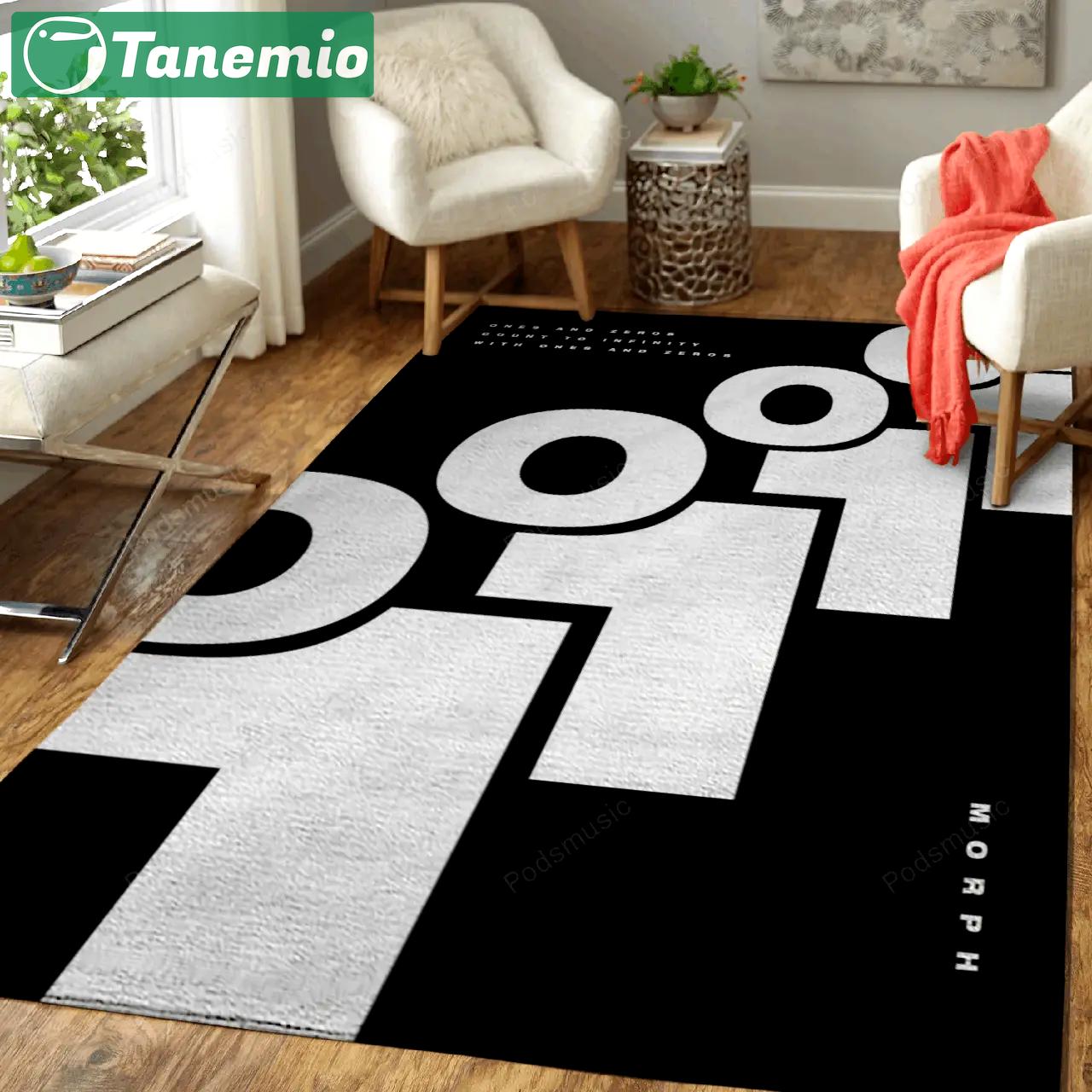 Minimalistic morph top music art for fans area rug living room carpet rug regtangle carpet floor decor home decor Rectangle Rug