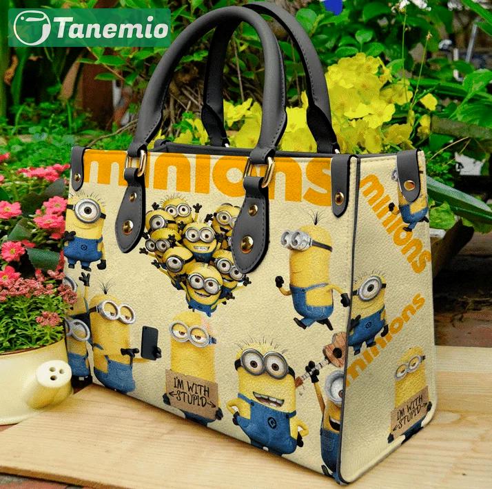 Minions 1 leather handbag gift for women 4095 Women Leather Hand Bag