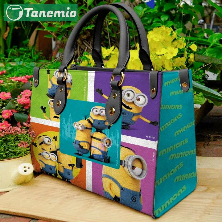 Minions love funny leather bag for women gift 1334 Women Leather Hand Bag