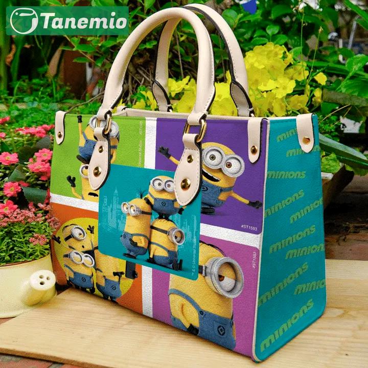 Minions love leather bag for women gift 1331 Women Leather Hand Bag