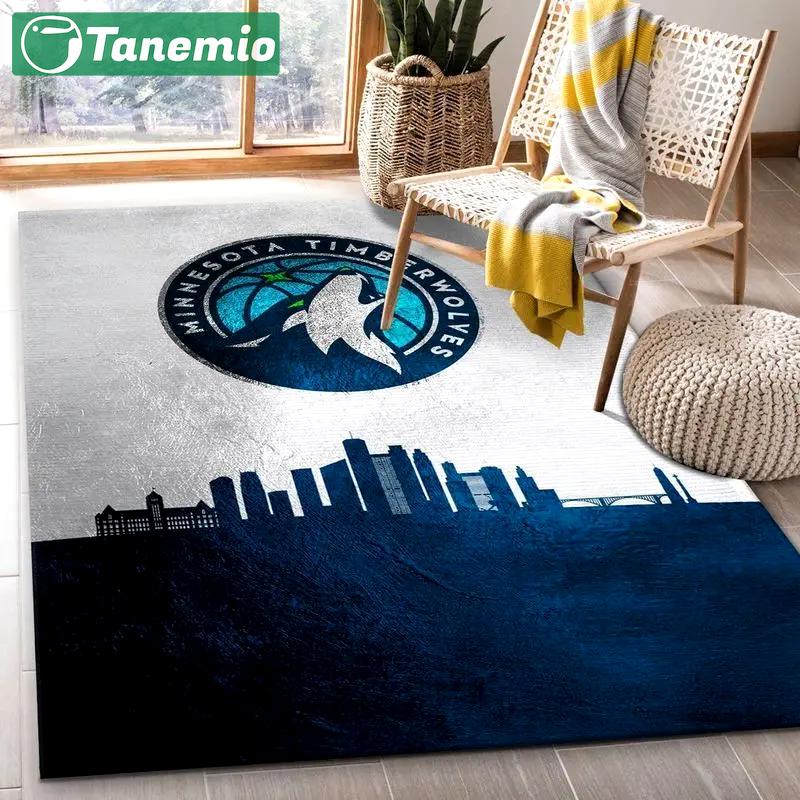 Minnesota timberwolves nba 3 area rug living room bedroom rug regtangle carpet Rectangle Rug