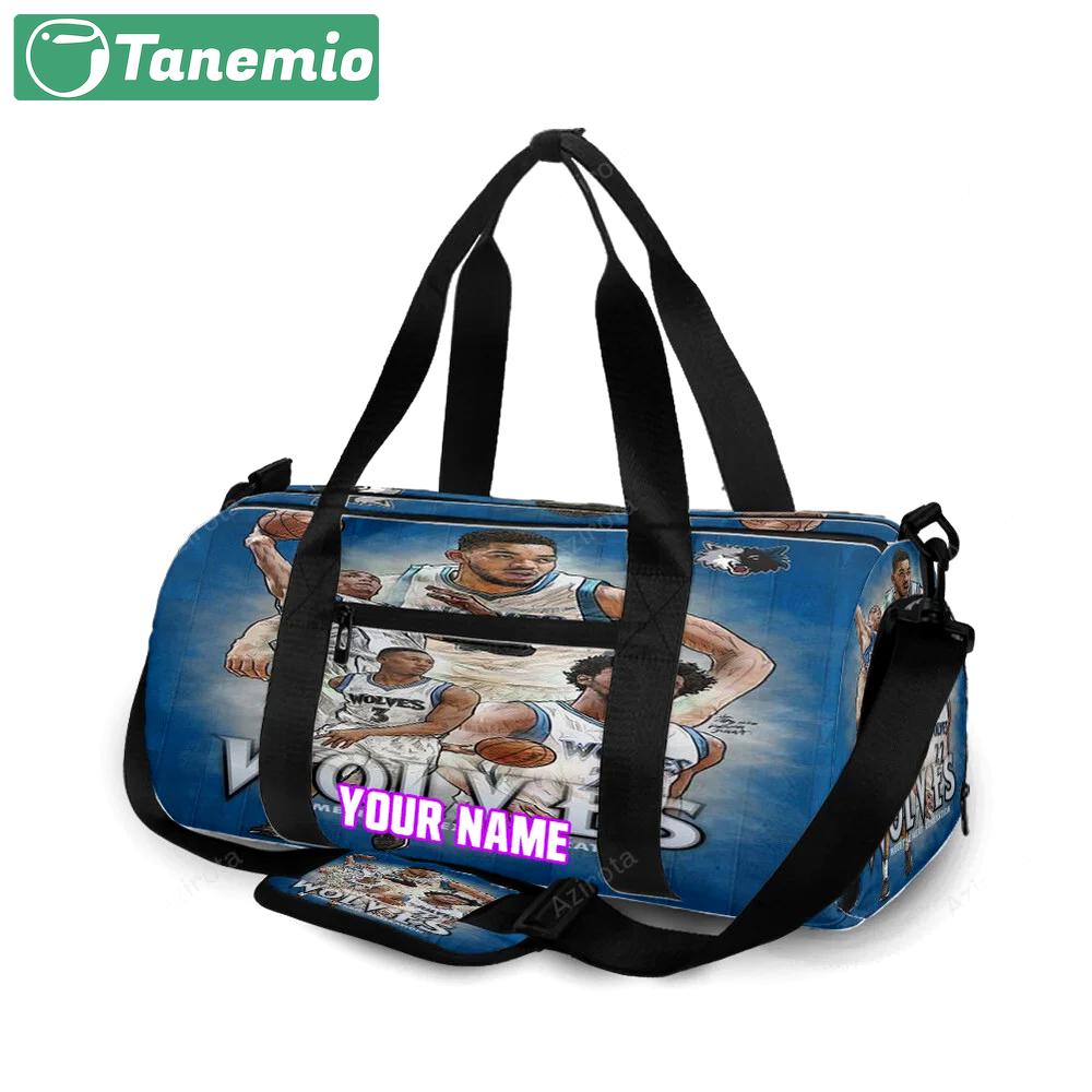 Minnesota timberwolves players v42 personalized name travel bag gym bag 2043 Travel Bag