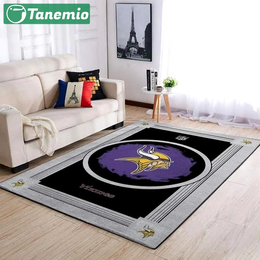 Minnesota vikings area rug living room rug home decor nfl team logo 2003038 Rectangle Rug