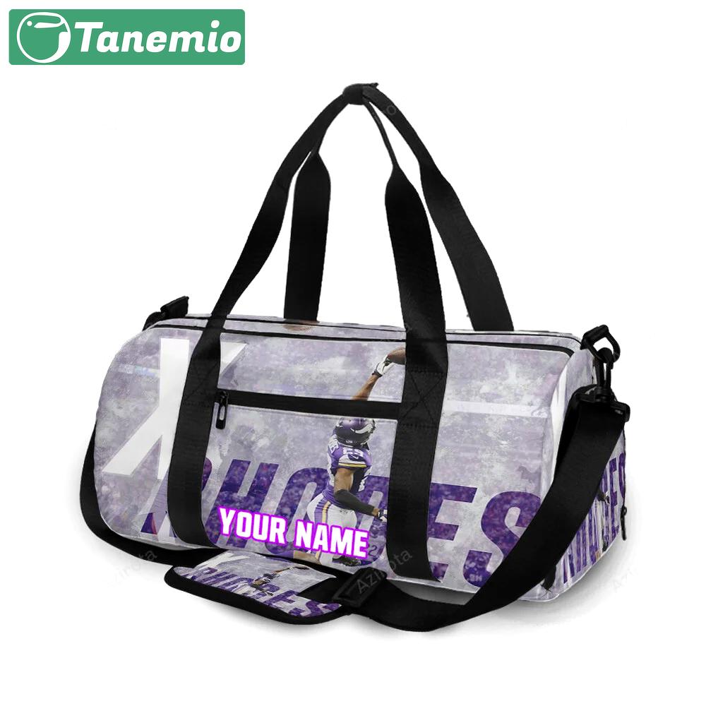 Minnesota vikings rhodes 29 personalized name travel bag gym bag 1369 Travel Bag