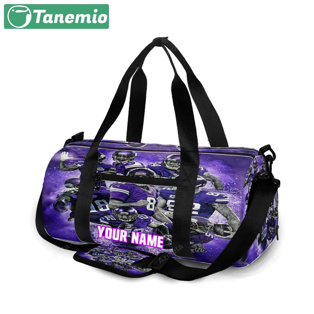 Minnesota vikings team v13 personalized name travel bag gym bag 203 Travel Bag