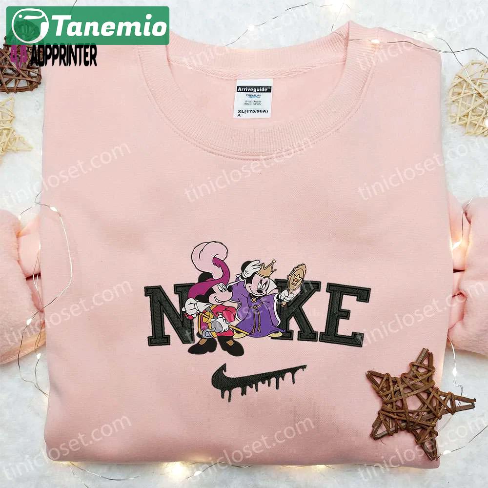 Minnie & mickey masquerade halloween x nike sweatshirt: disney characters embroidered shirt; best halloween gift ideas Embroidered Shirt