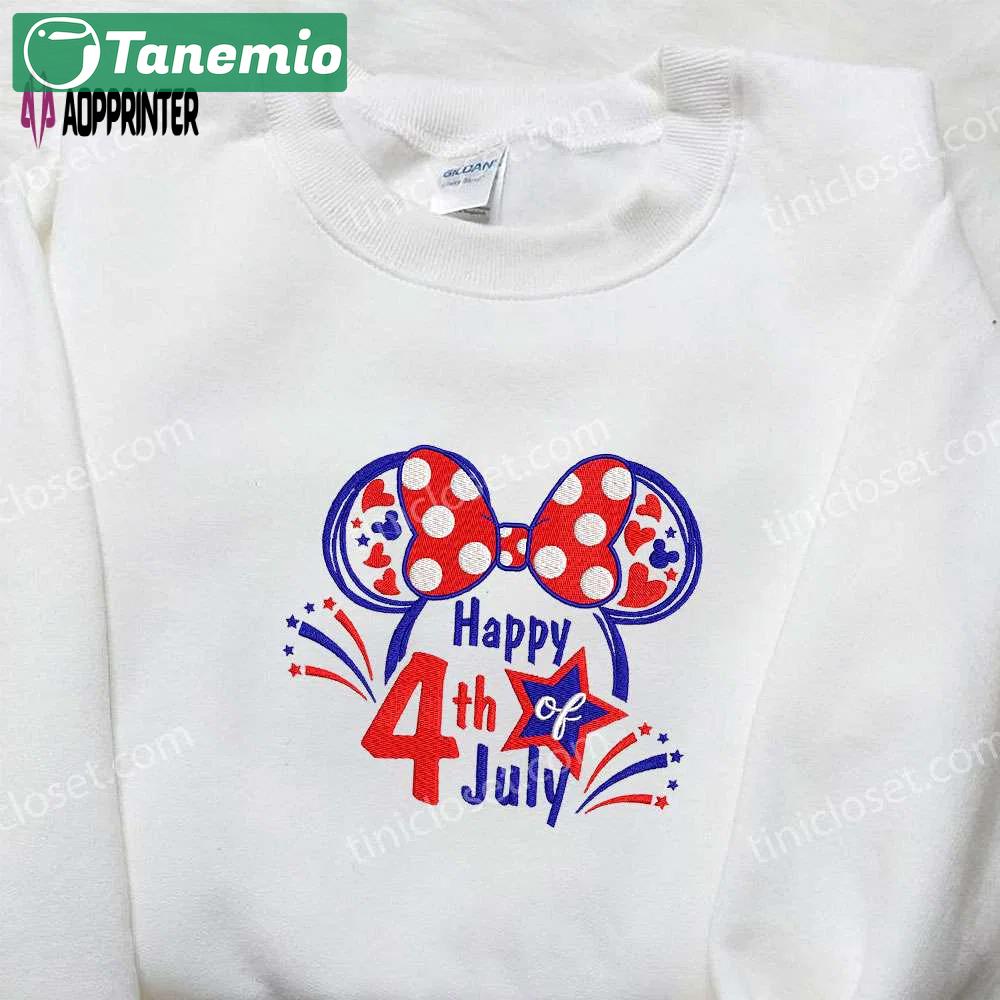 Minnie mouse 4th of july embroidered shirt – disney s best patriotic shirts Embroidered Shirt