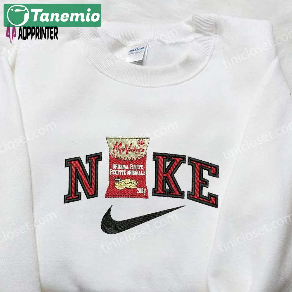 Miss vickies x nike: embroidered hoodie favorite food & inspired shirts Embroidered Shirt