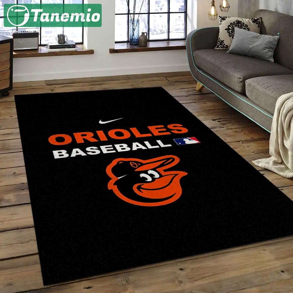 Mlb baltimore orioles baseball team logo rectangle area bo03 Rectangle Rug