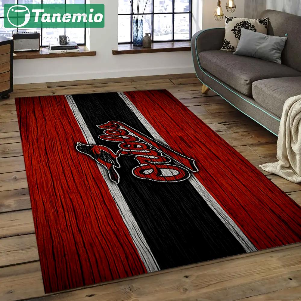 Mlb baltimore orioles baseball team logo rectangle area bo14 Rectangle Rug